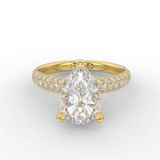 RoCo Wedding Ring Gold Diamond Drop